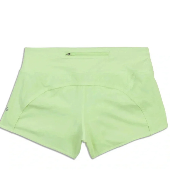 Lululemon Run Times Mid-Rise Short 4” size 4 Neon Green - Picture 2 of 6